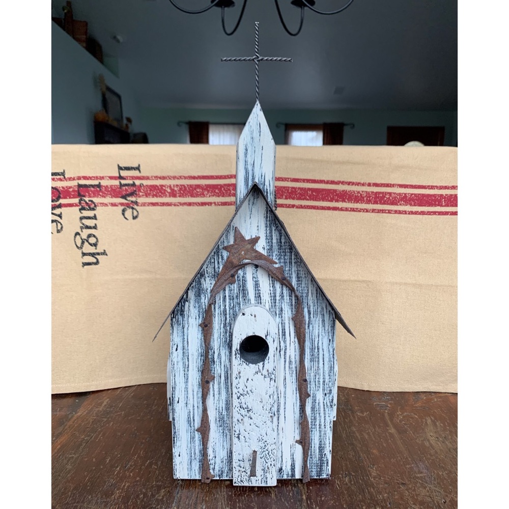 Rustic Church Birdhouse
